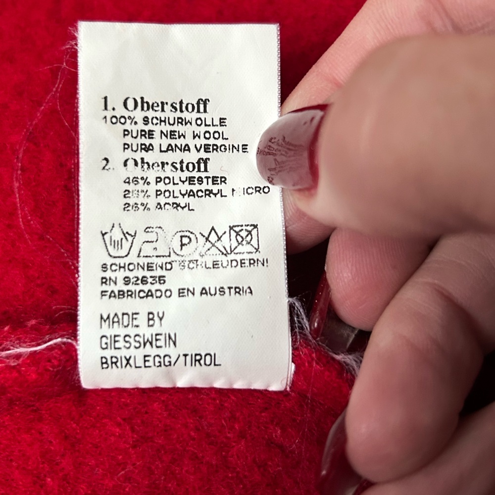 Giesswein Vintage Made in Austria Pure New Wool Infant Jacket EU size 68 - Picture 6 of 10